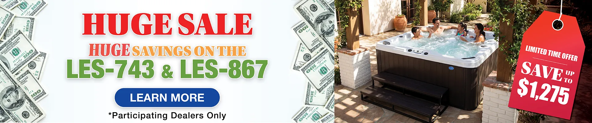 Calspas hot tub being used in a family setting - Bismarck